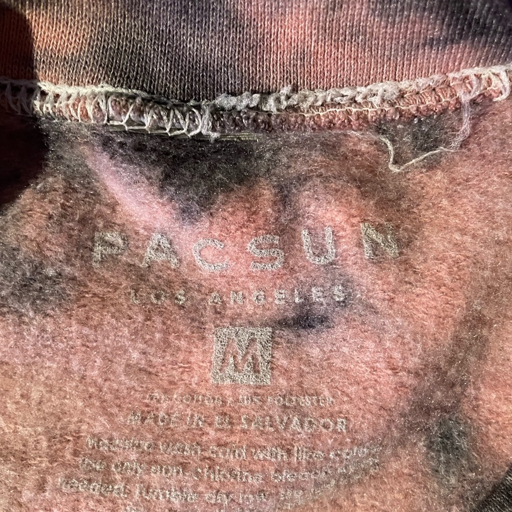PacSun Pink and Black Tie-Dye Sweatshirt - Picture 3 of 4